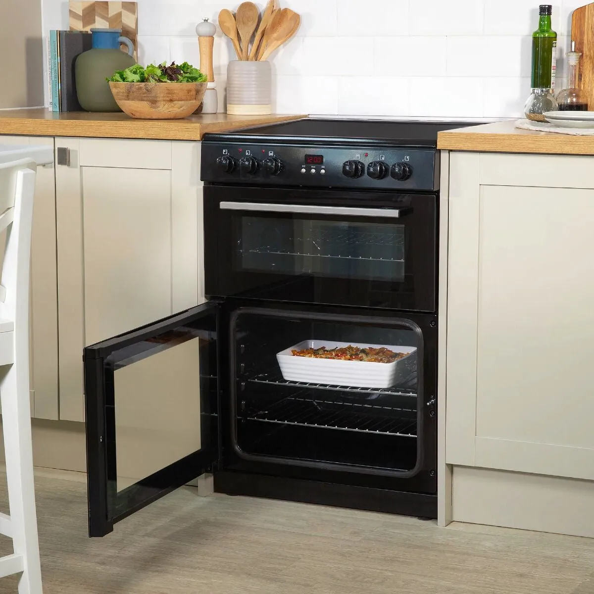 Russell Hobbs RH60EDOEH6001B cooker Freestanding cooker Electric Ceramic Black