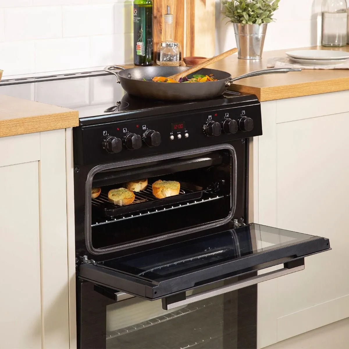 Russell Hobbs RH60EDOEH6001B cooker Freestanding cooker Electric Ceramic Black
