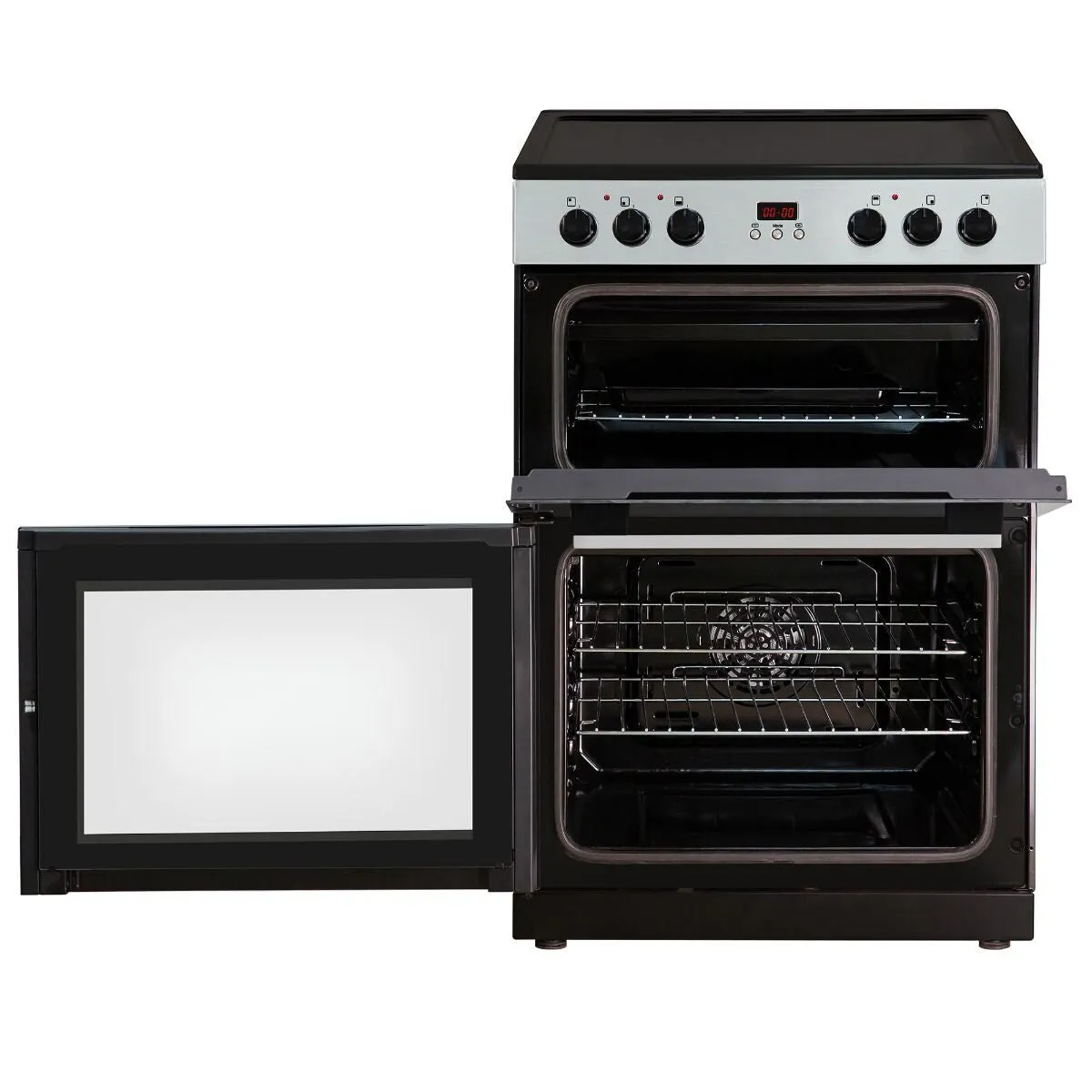 Russell Hobbs RH60EDOEH6001SS cooker Freestanding cooker Electric Ceramic Black, Stainless steel