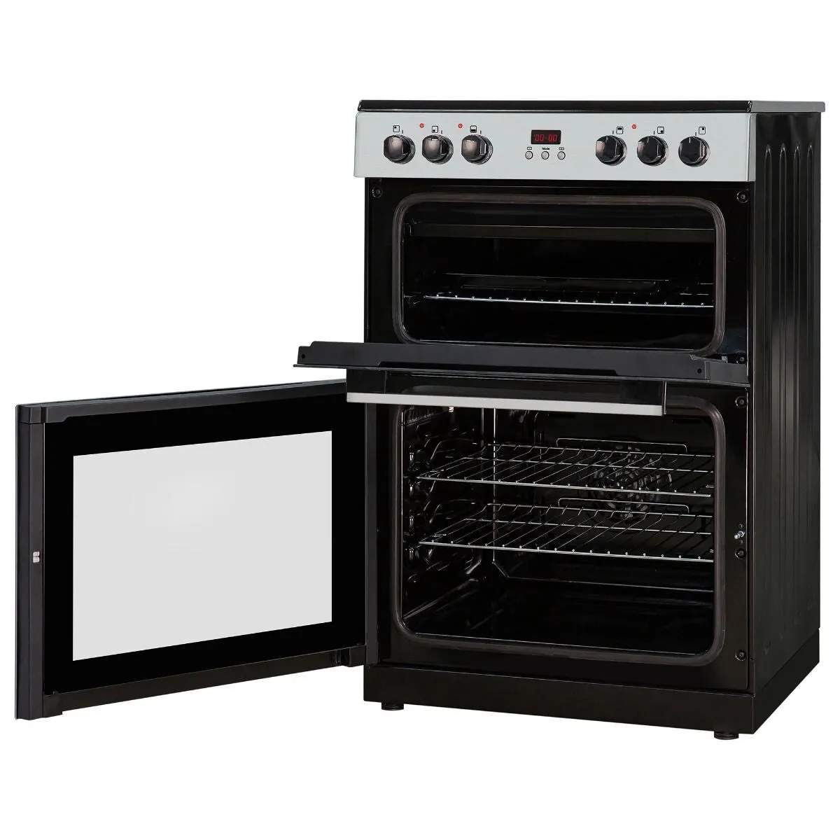 Russell Hobbs RH60EDOEH6001SS cooker Freestanding cooker Electric Ceramic Black, Stainless steel