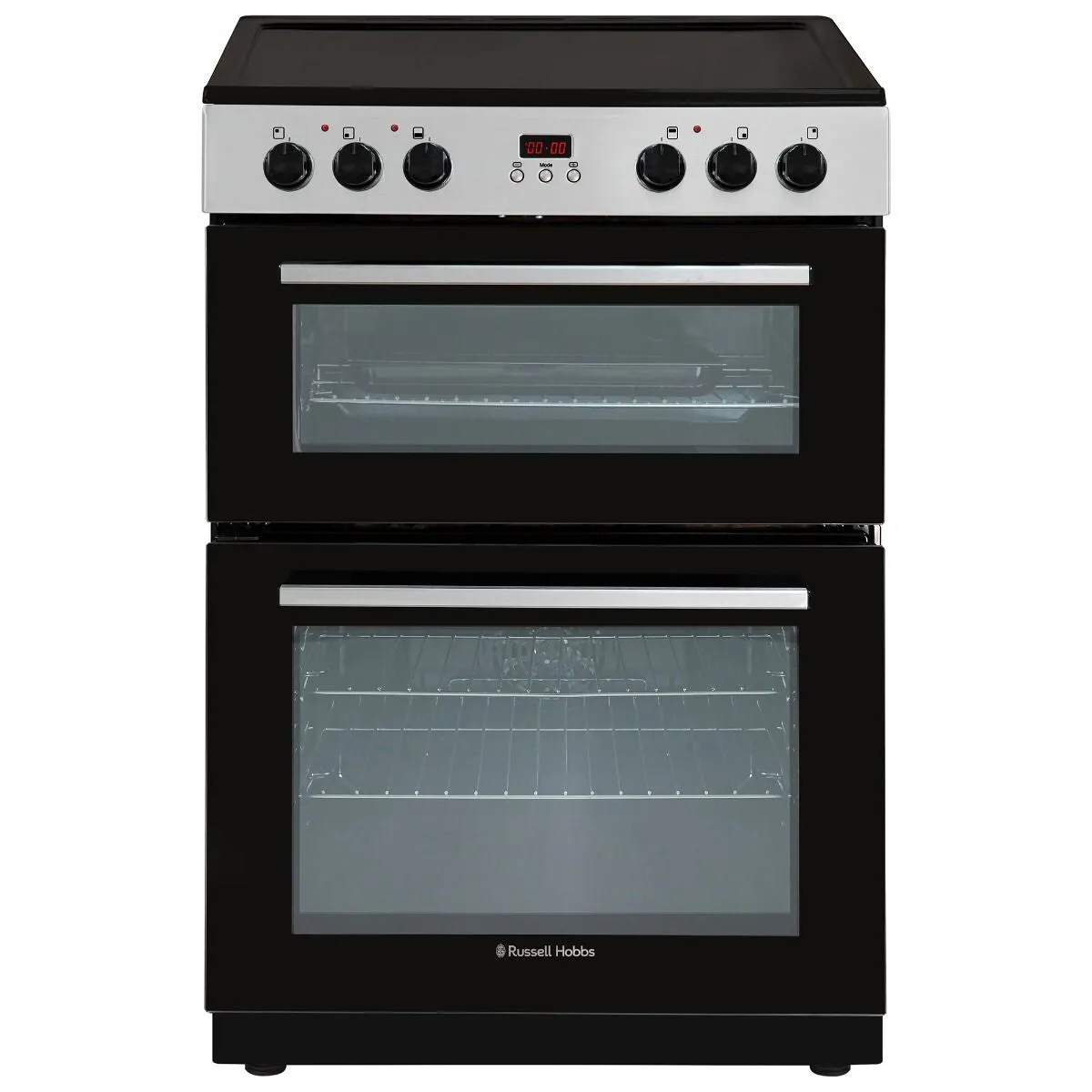 Russell Hobbs RH60EDOEH6001SS cooker Freestanding cooker Electric Ceramic Black, Stainless steel