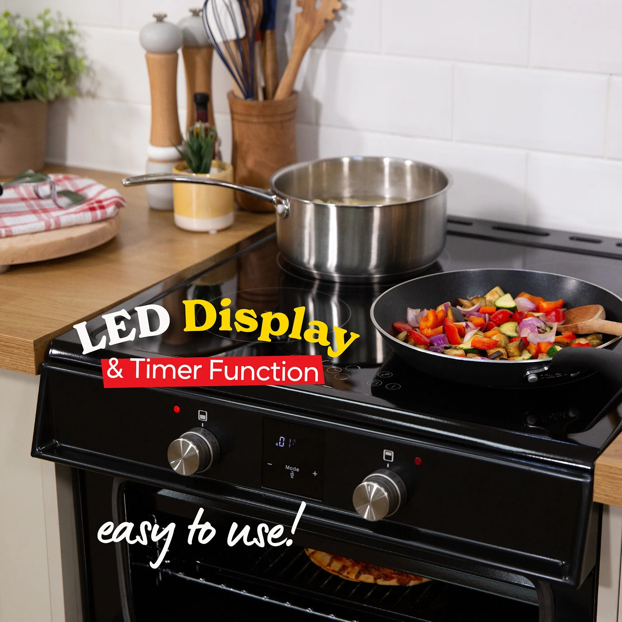 Russell Hobbs RH60EDOIH6011B cooker Electric Zone induction hob Black