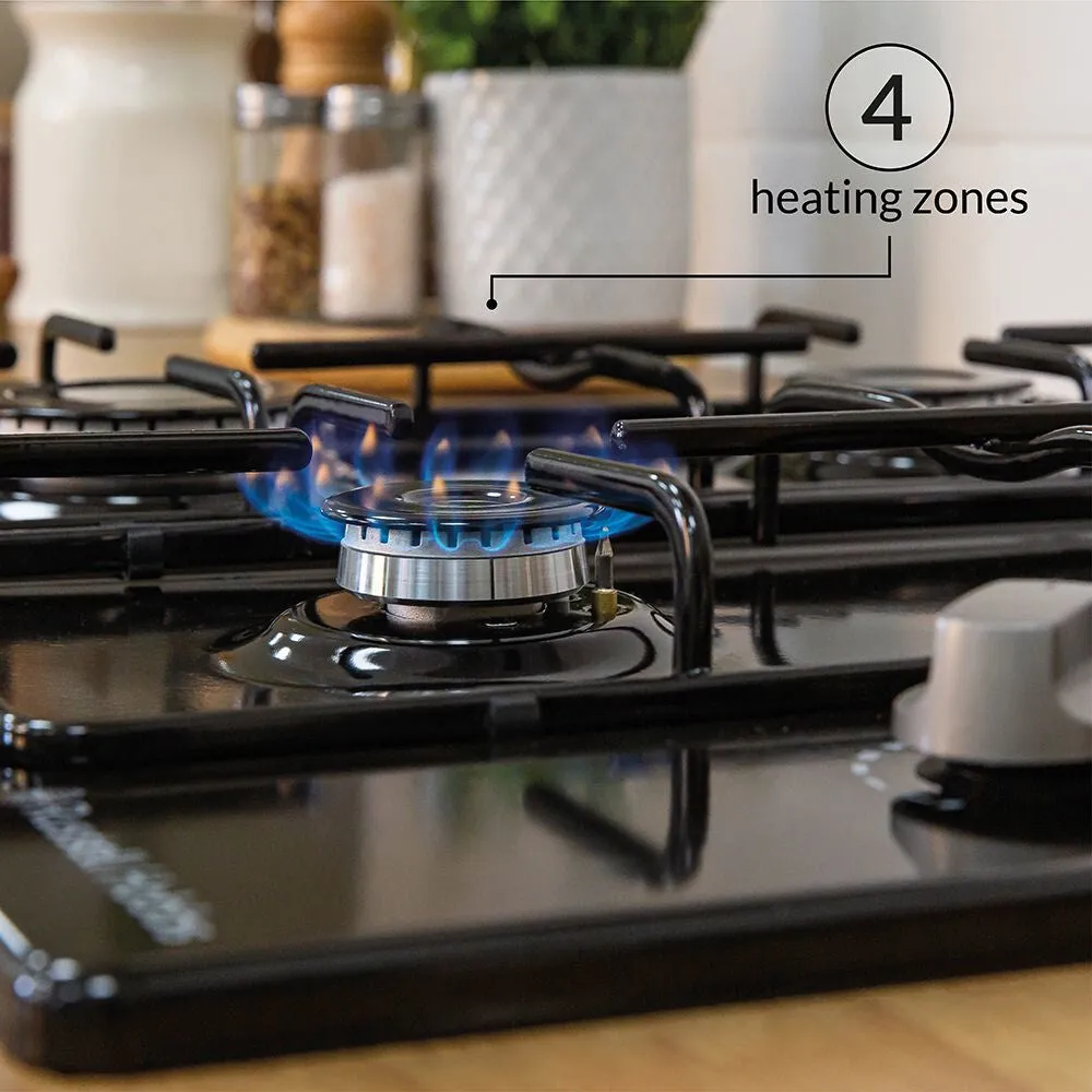 Russell Hobbs RH60GH401B 4-Burner Gas Hob - Black