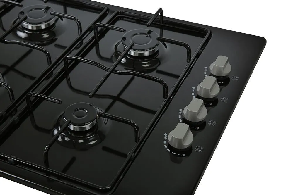 Russell Hobbs RH60GH401B 4-Burner Gas Hob - Black