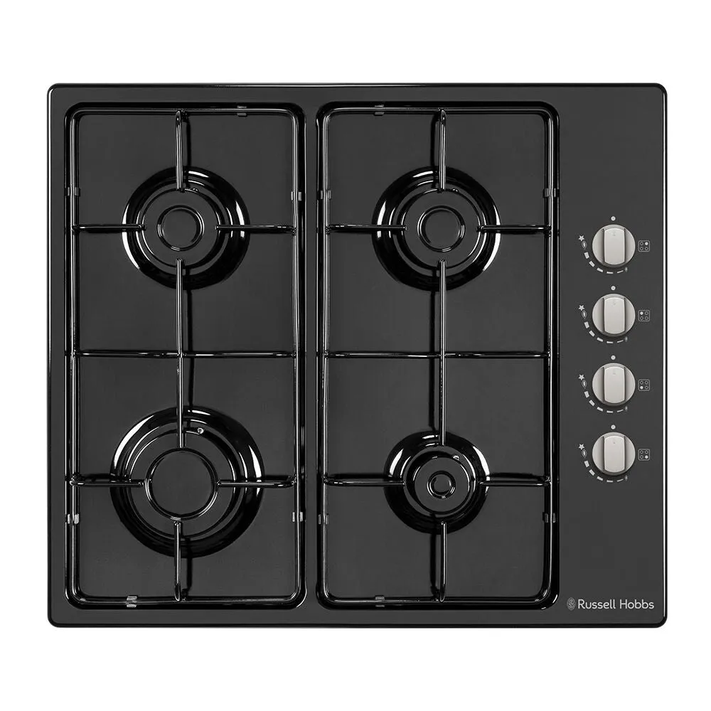Russell Hobbs RH60GH401B 4-Burner Gas Hob - Black