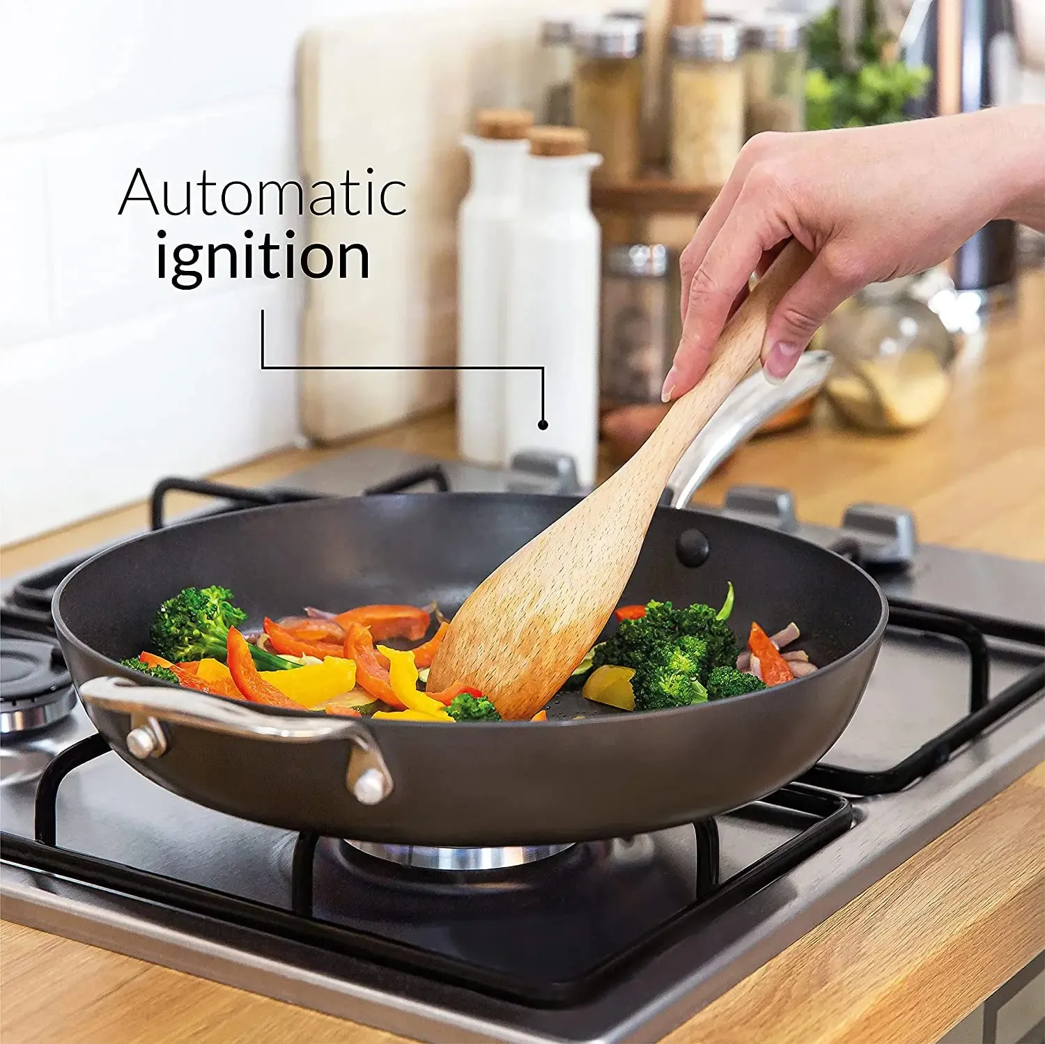 Russell Hobbs RH60GH401SS 59cm 4-Burner Gas Hob - Stainless Steel