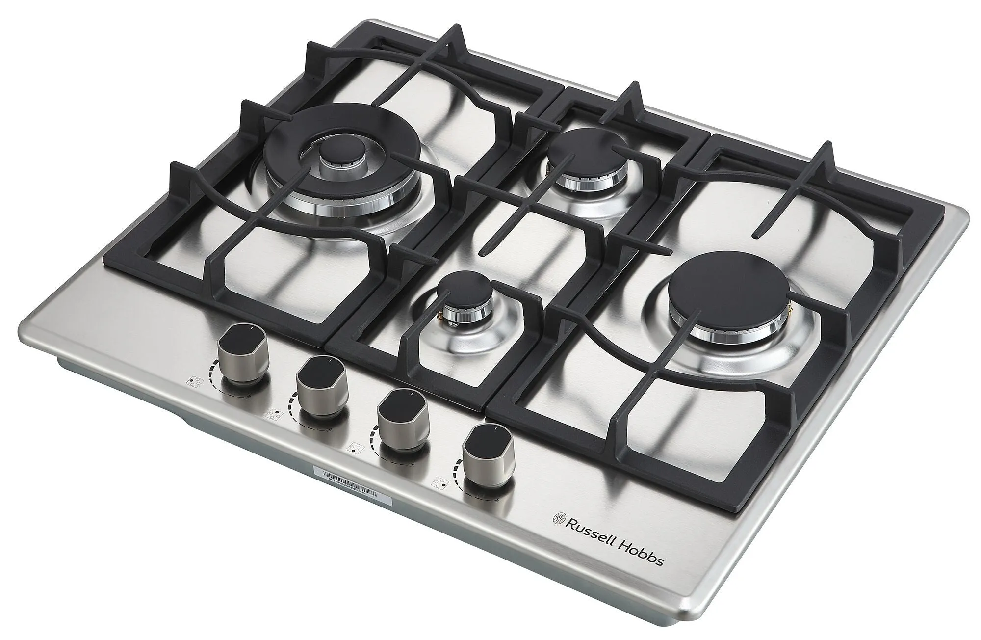 Russell Hobbs RH60GH403SS hob Stainless steel Built-in 59 cm Gas 4 zone(s)