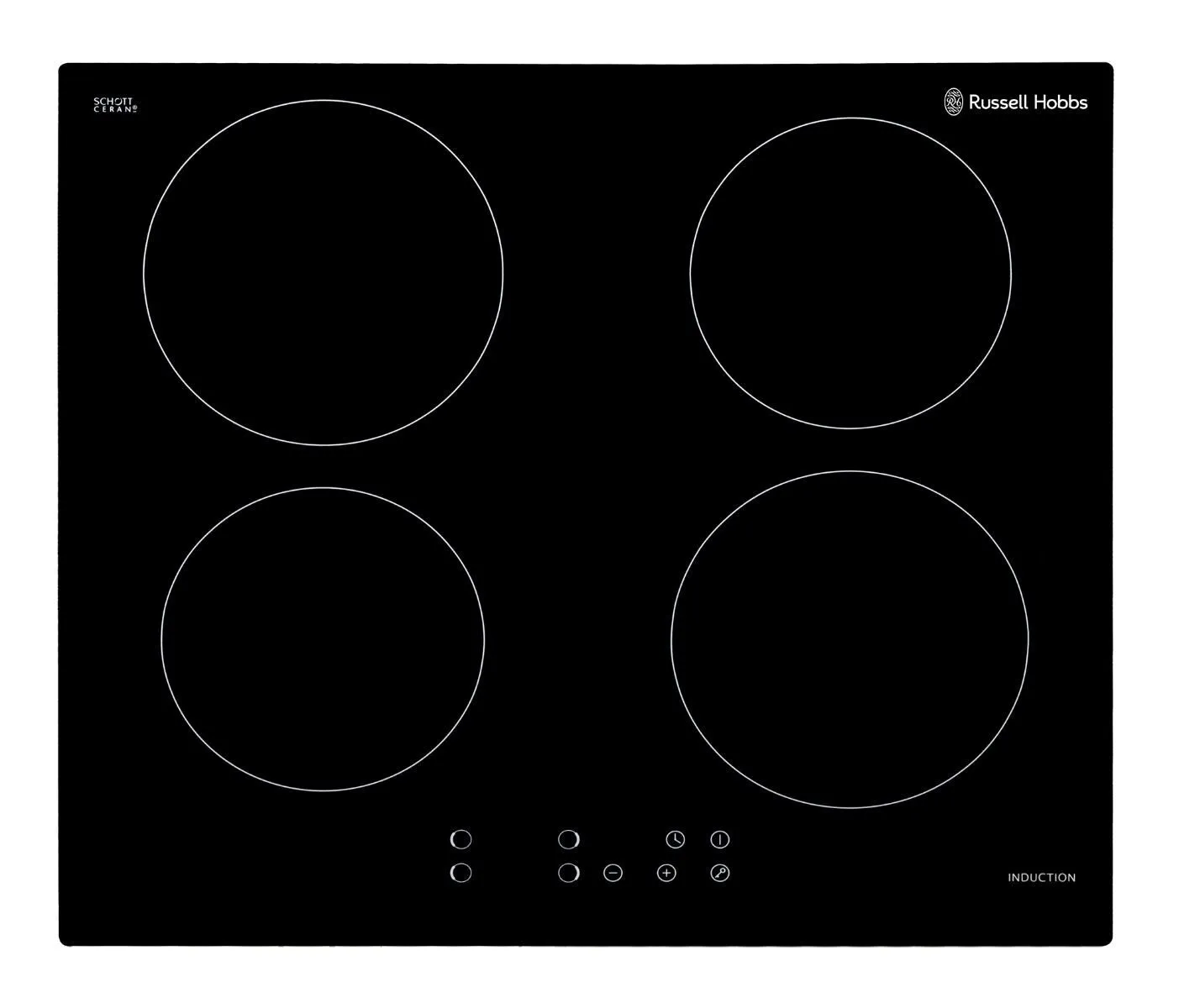 Russell Hobbs RH60IH401B-M hob Black Built-in 59 cm Zone induction hob 4 zone(s)