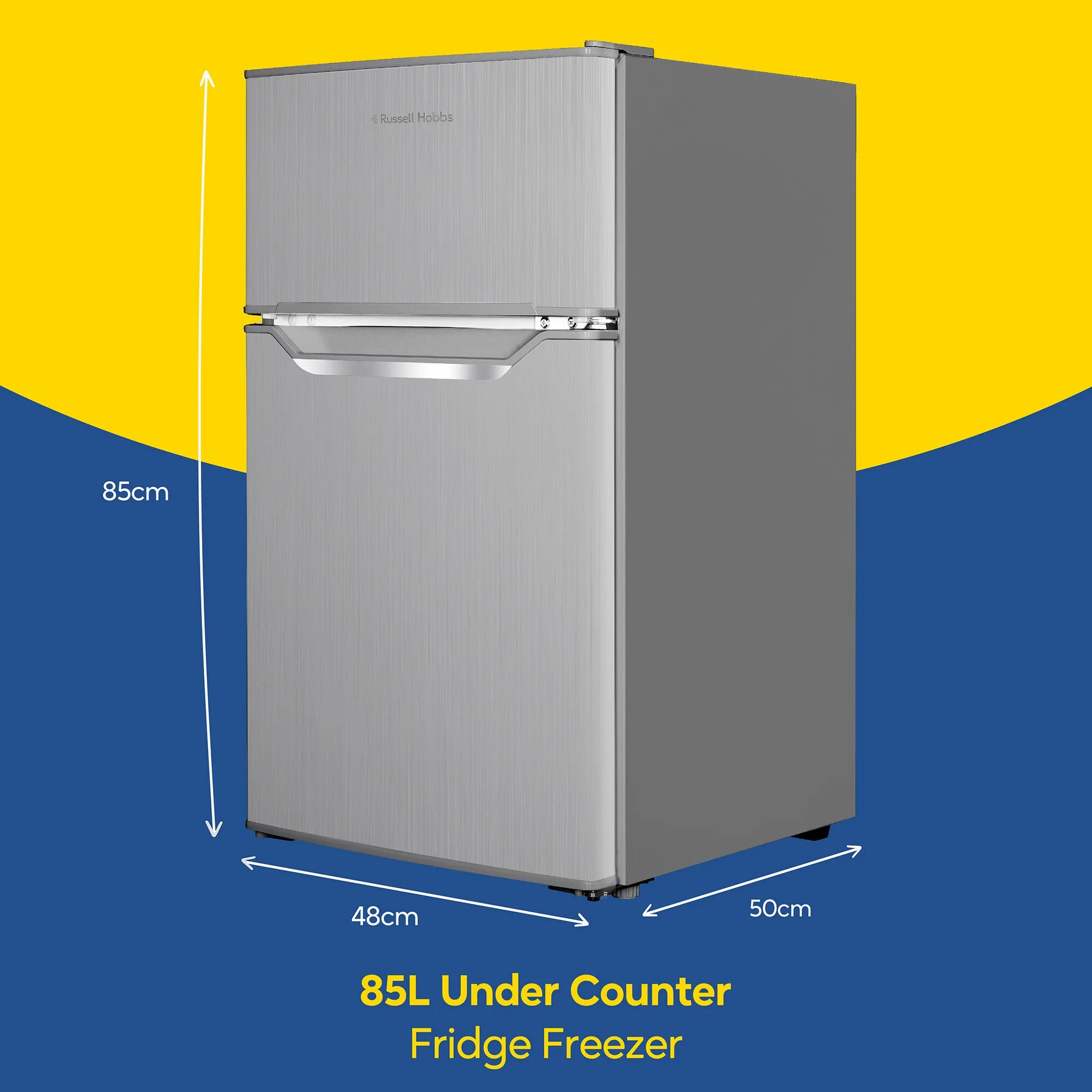Russell Hobbs RH85UCFF482E1SS fridge-freezer Freestanding 85 L E Stainless steel