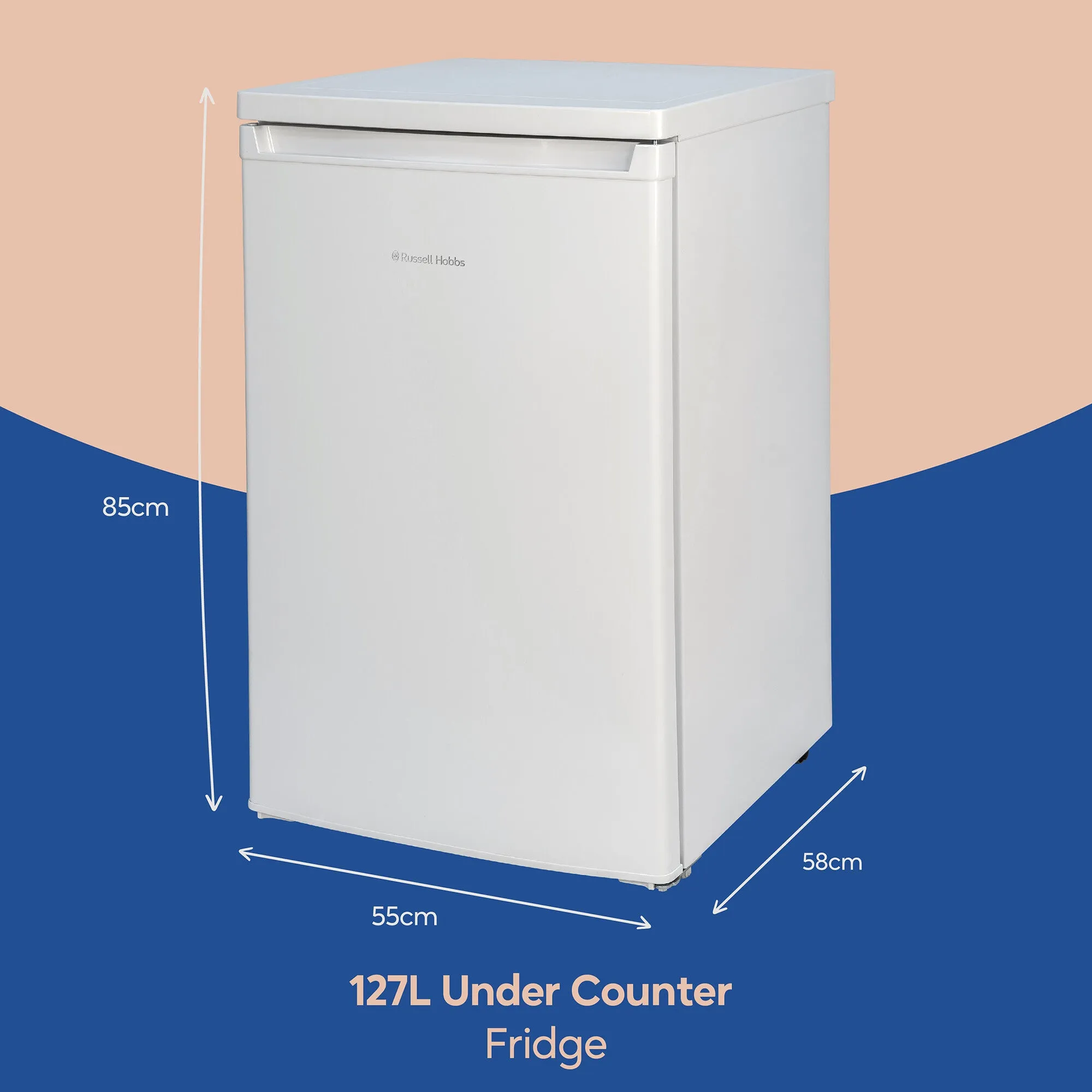 Russell Hobbs RH85UCLF552E1W fridge Undercounter 127 L E White