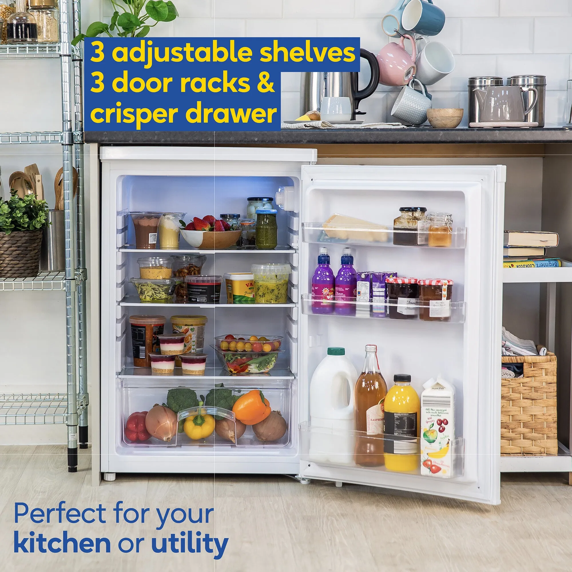 Russell Hobbs RH85UCLF552E1W fridge Undercounter 127 L E White