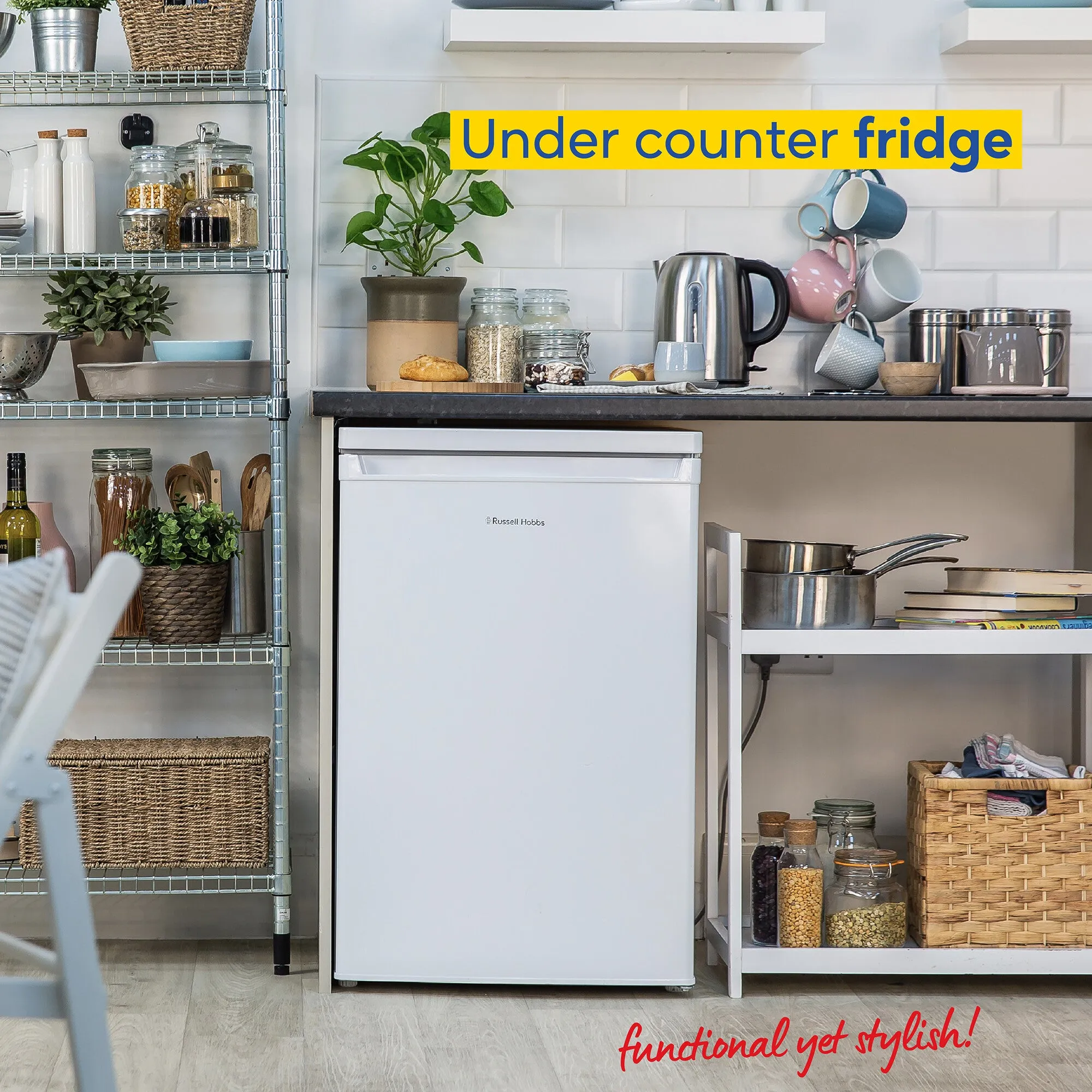 Russell Hobbs RH85UCLF552E1W fridge Undercounter 127 L E White