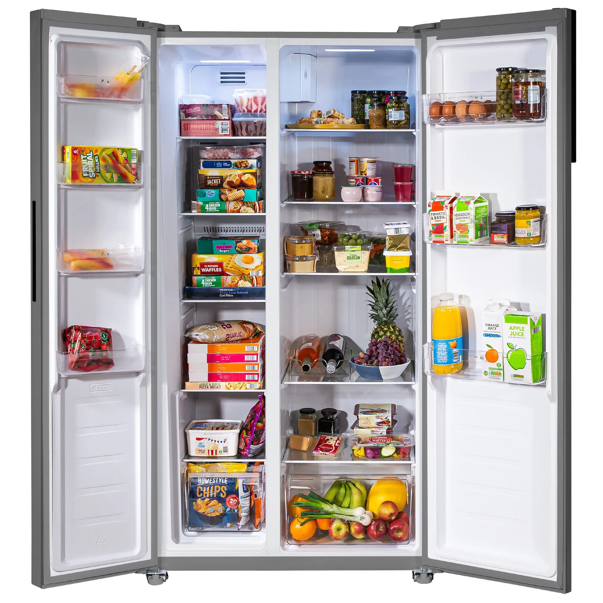 Russell Hobbs RH90AFF201SS fridge-freezer Freestanding 442 L E Stainless steel