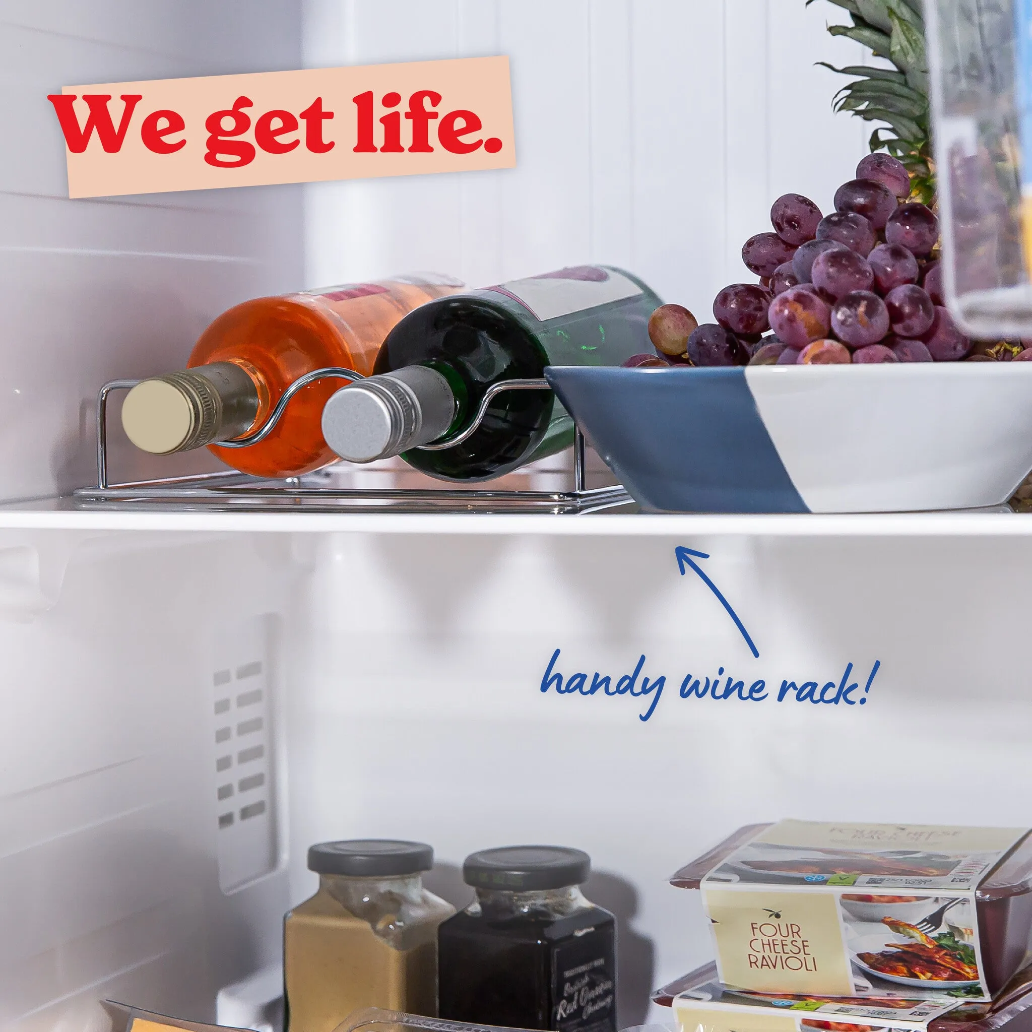 Russell Hobbs RH90AFF201SS fridge-freezer Freestanding 442 L E Stainless steel