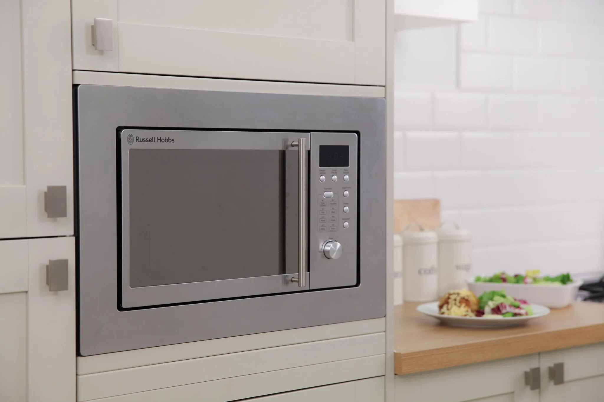 Russell Hobbs RHBM2001 microwave Stainless steel Solo microwave Built-in 20 L 800 W