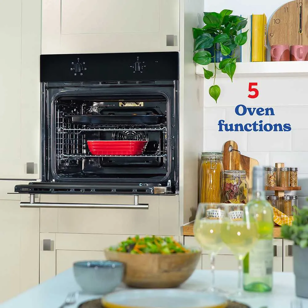 Russell Hobbs RHFEO7004B 70L Built-in Electric Fan Oven - A Rated- Black