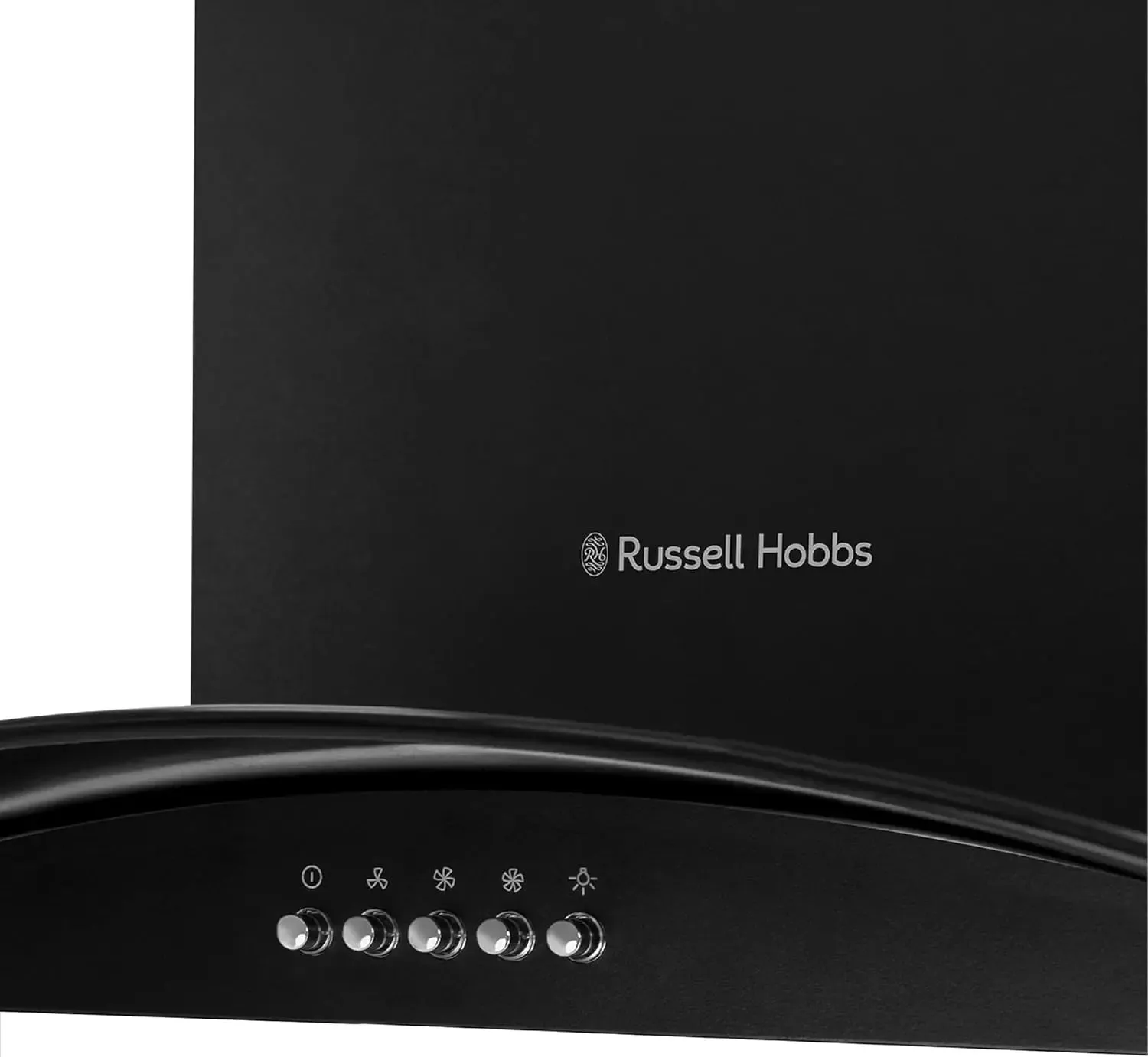Russell Hobbs RHFGCH601B 60cm Flat Glass Black Cooker Hood