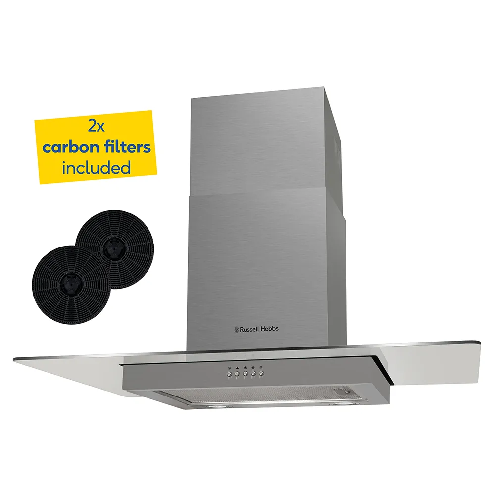 Russell Hobbs RHFGCH901SS 90cm Flat Glass Stainless Steel Cooker Hood