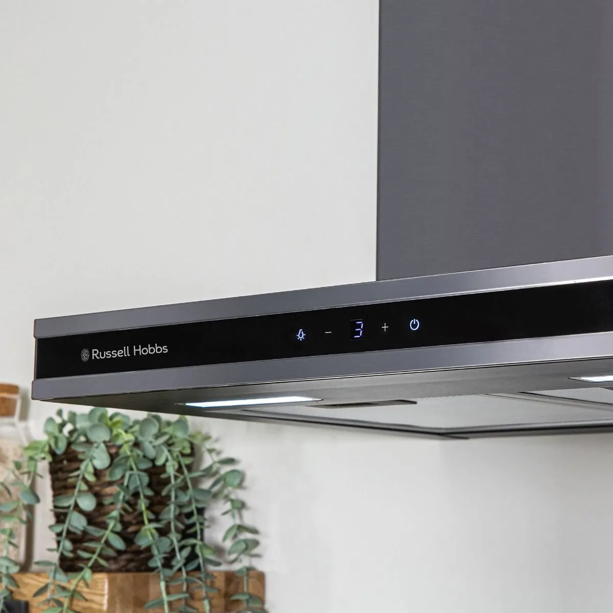 Russell Hobbs RHGCH603DS cooker hood Wall-mounted Black, Grey 650 m³/h