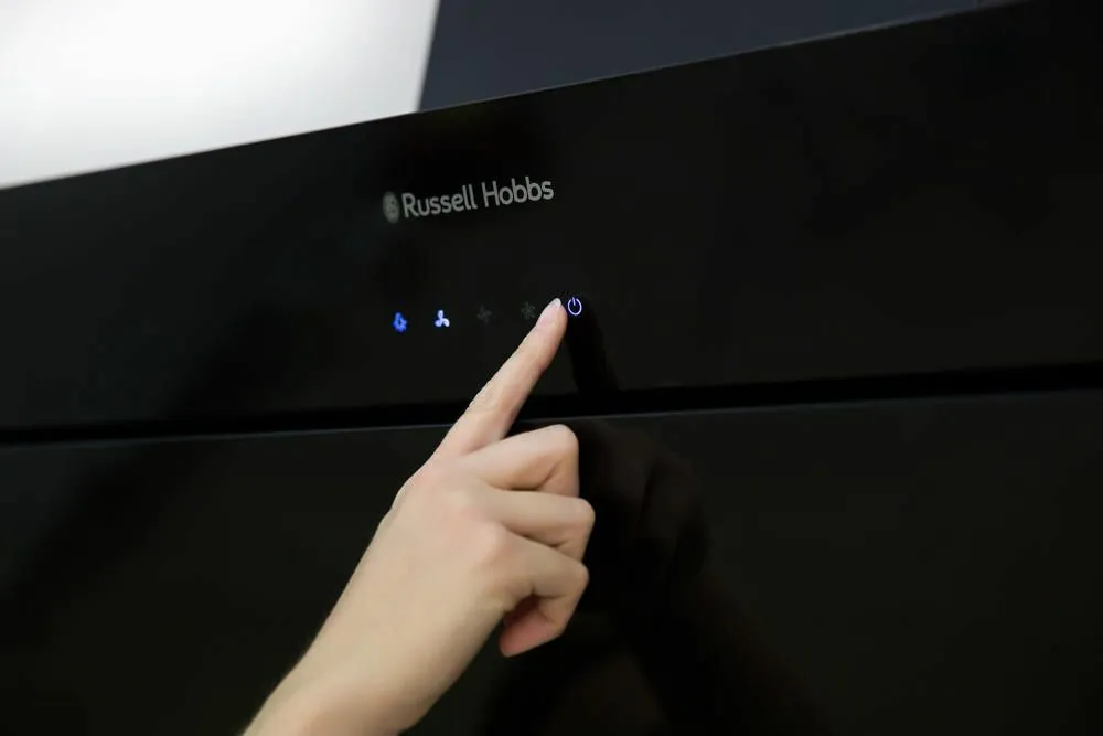 Russell Hobbs RHGCH902B-M cooker hood Wall-mounted Black 630 m³/h