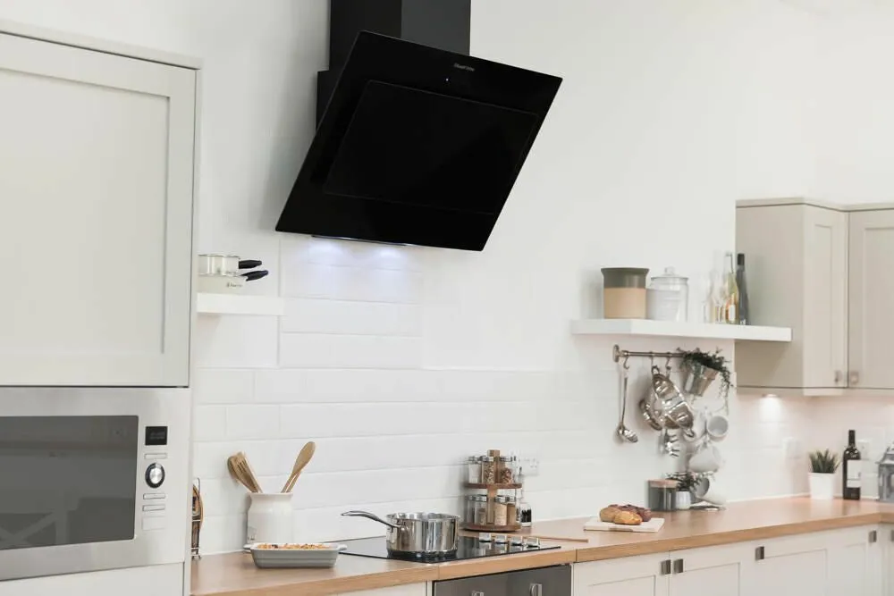 Russell Hobbs RHGCH902B-M cooker hood Wall-mounted Black 630 m³/h
