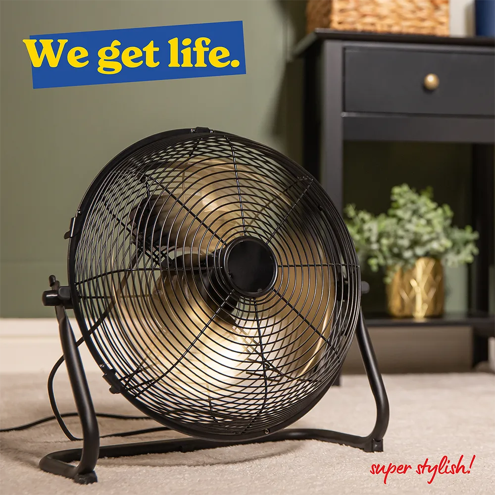Russell Hobbs RHGF1221BG 12” High Velocity Floor Fan in Brushed Gold