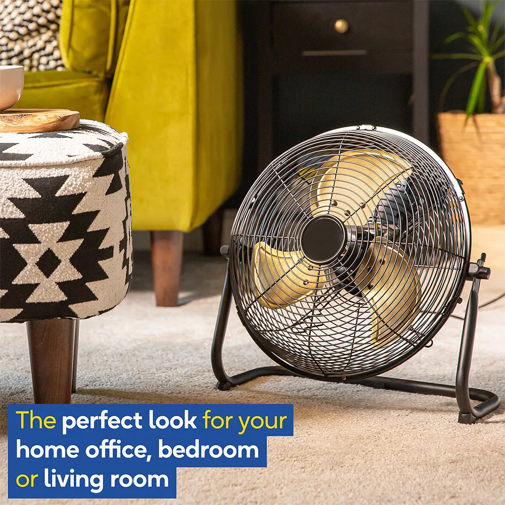 Russell Hobbs RHGF1221BG 12” High Velocity Floor Fan in Brushed Gold
