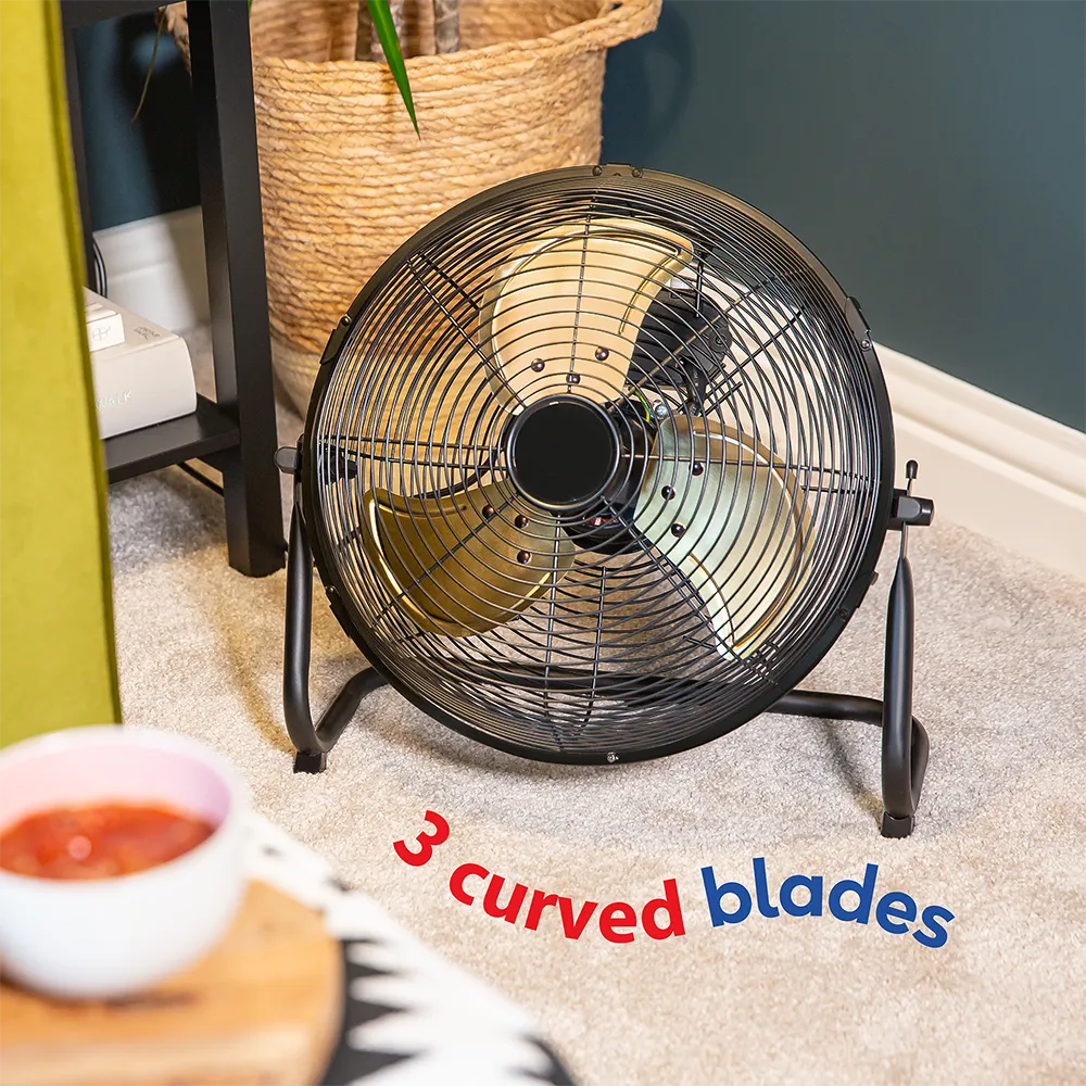 Russell Hobbs RHGF1221BG 12” High Velocity Floor Fan in Brushed Gold