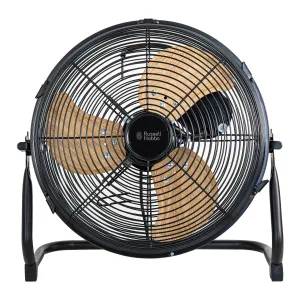 Russell Hobbs RHGF1221WDB 12" High Velocity Floor Fan - Wood & Black