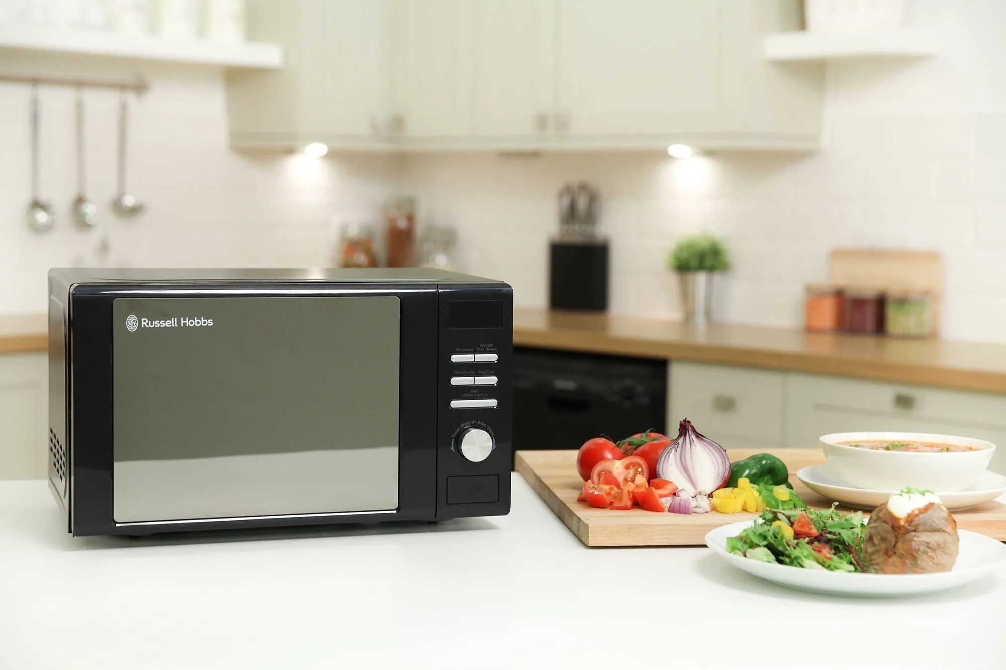 Russell Hobbs RHM2064B microwave Black Solo microwave Countertop 20 L 800 W