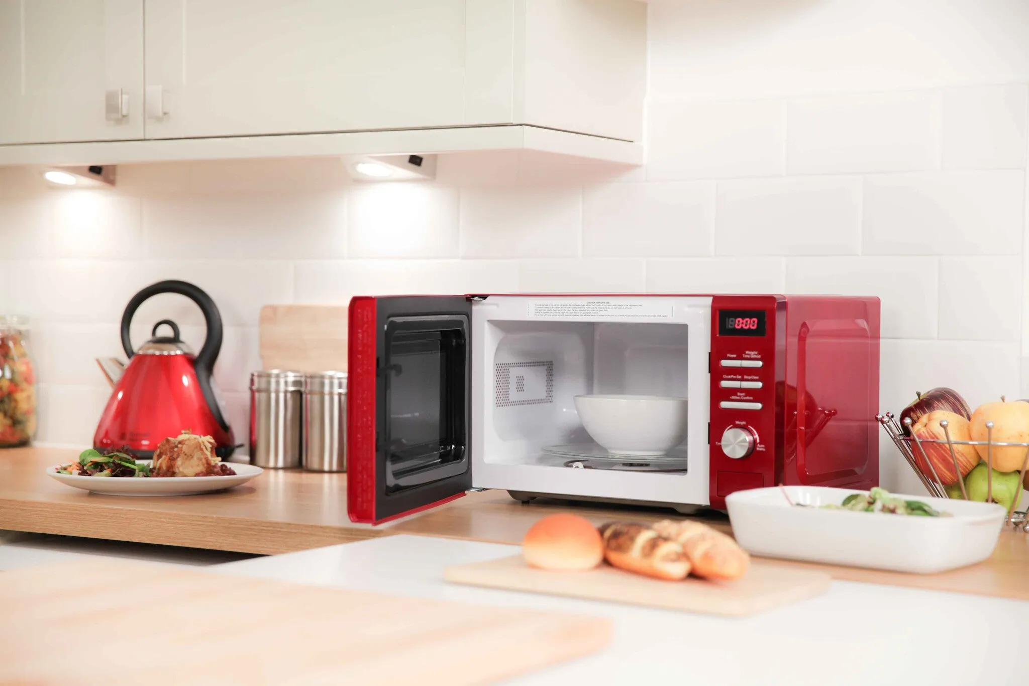 Russell Hobbs RHM2064R microwave Red Solo microwave Countertop 20 L 800 W