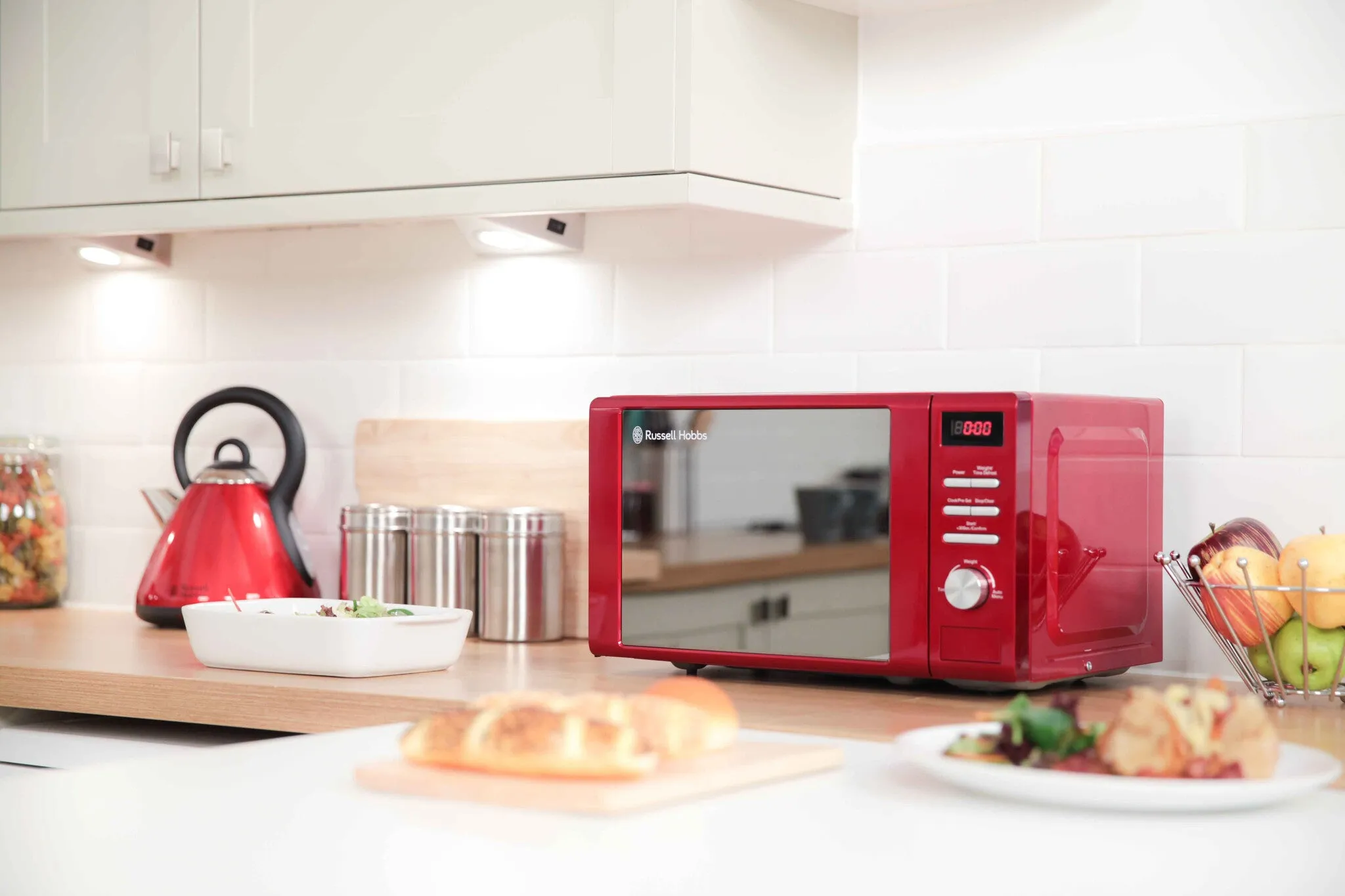 Russell Hobbs RHM2064R microwave Red Solo microwave Countertop 20 L 800 W