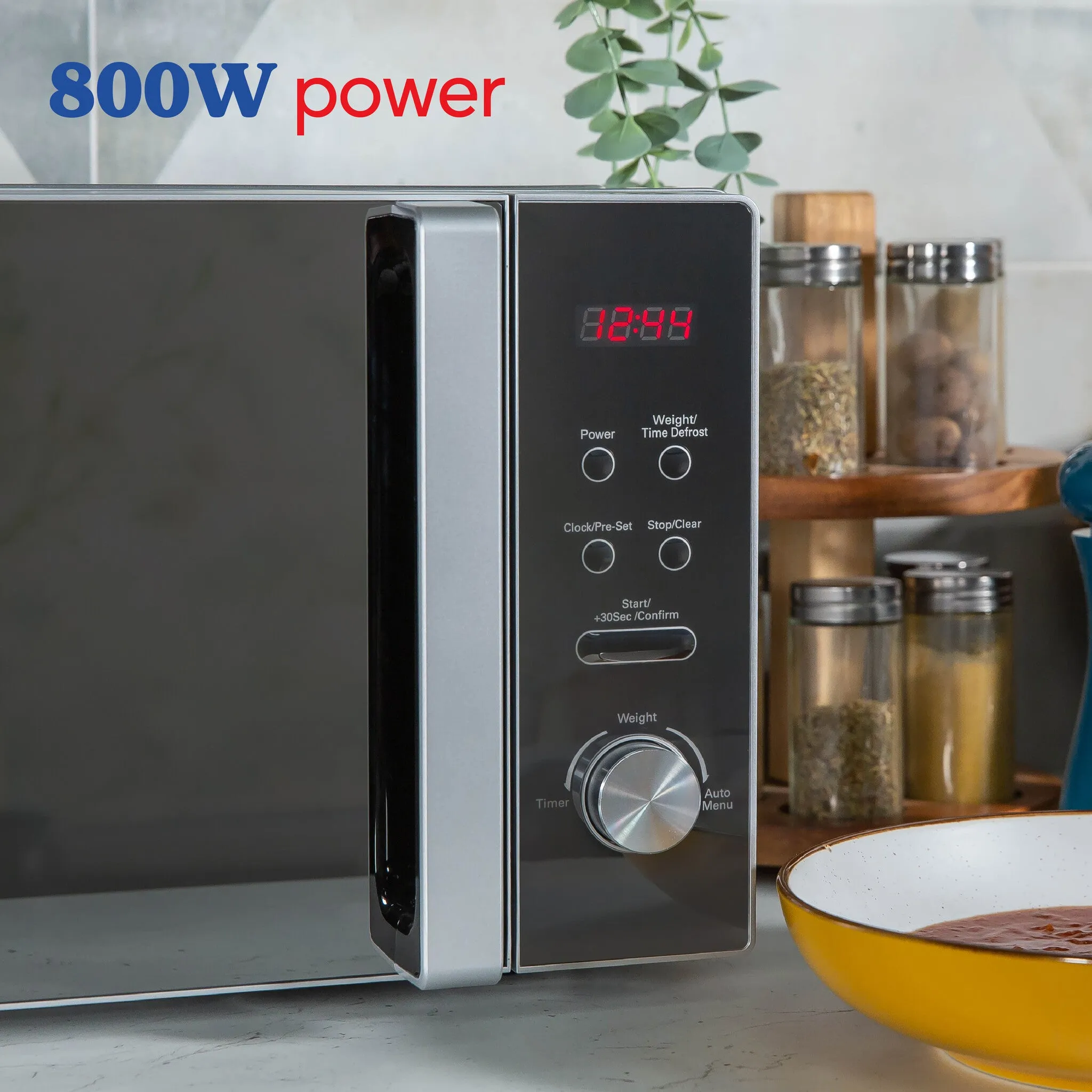 Russell Hobbs RHM2076S microwave Mirror, Silver Solo microwave Countertop 20 L 800 W