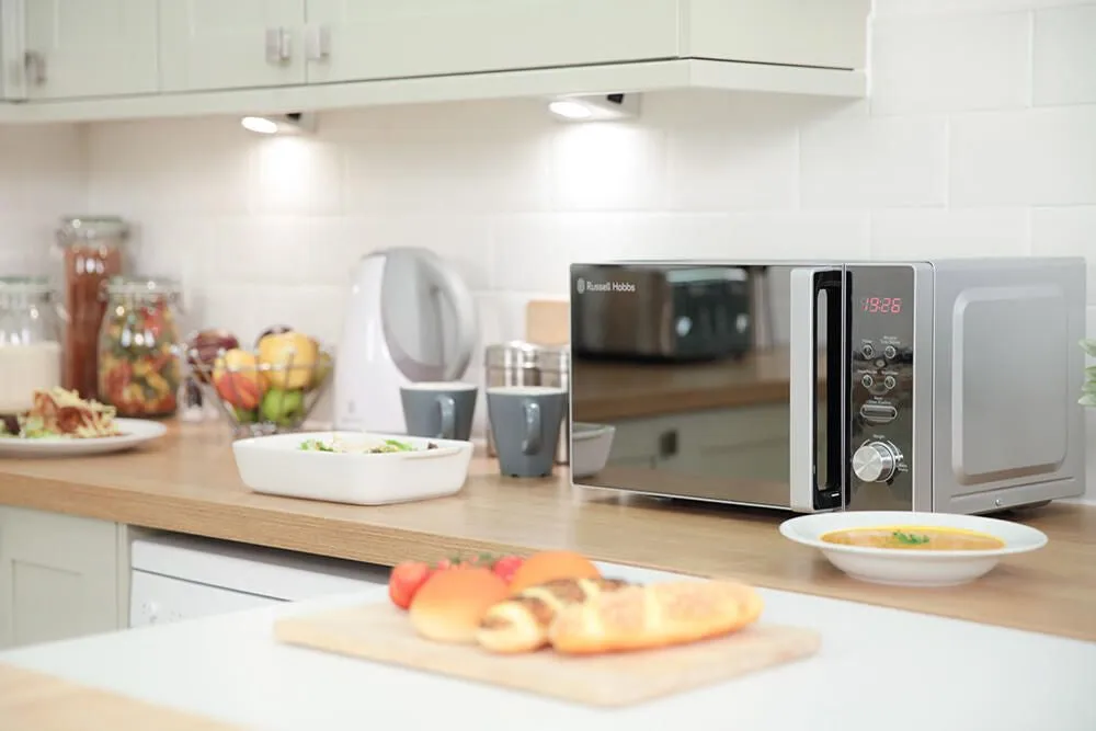 Russell Hobbs RHM2076S microwave Mirror, Silver Solo microwave Countertop 20 L 800 W
