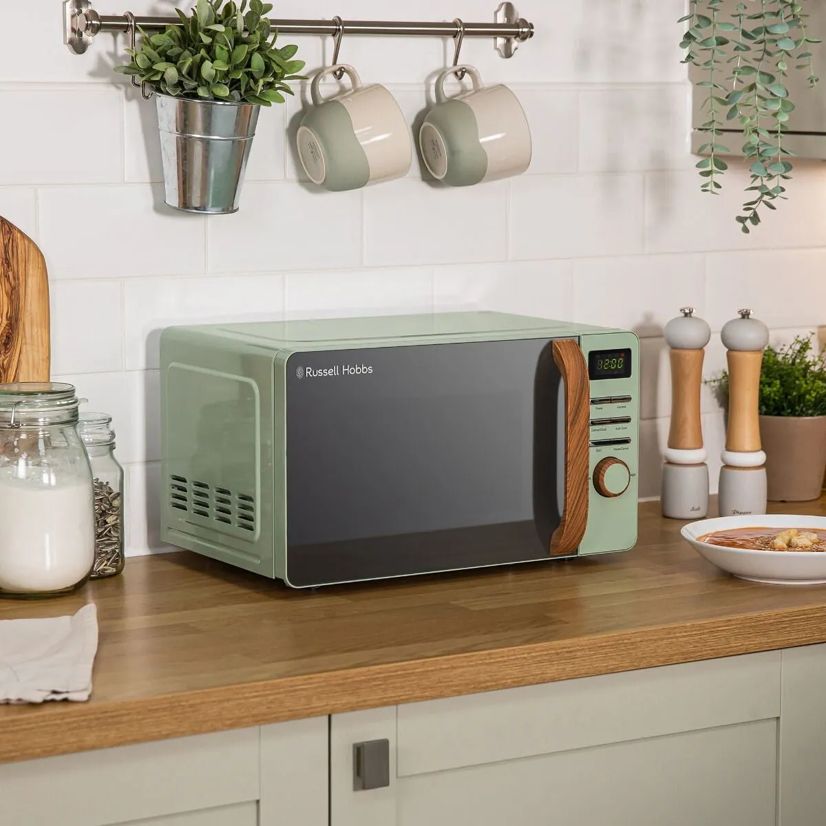Russell Hobbs RHMD714MG-N 17L Scandi Digital Microwave- Matt Green