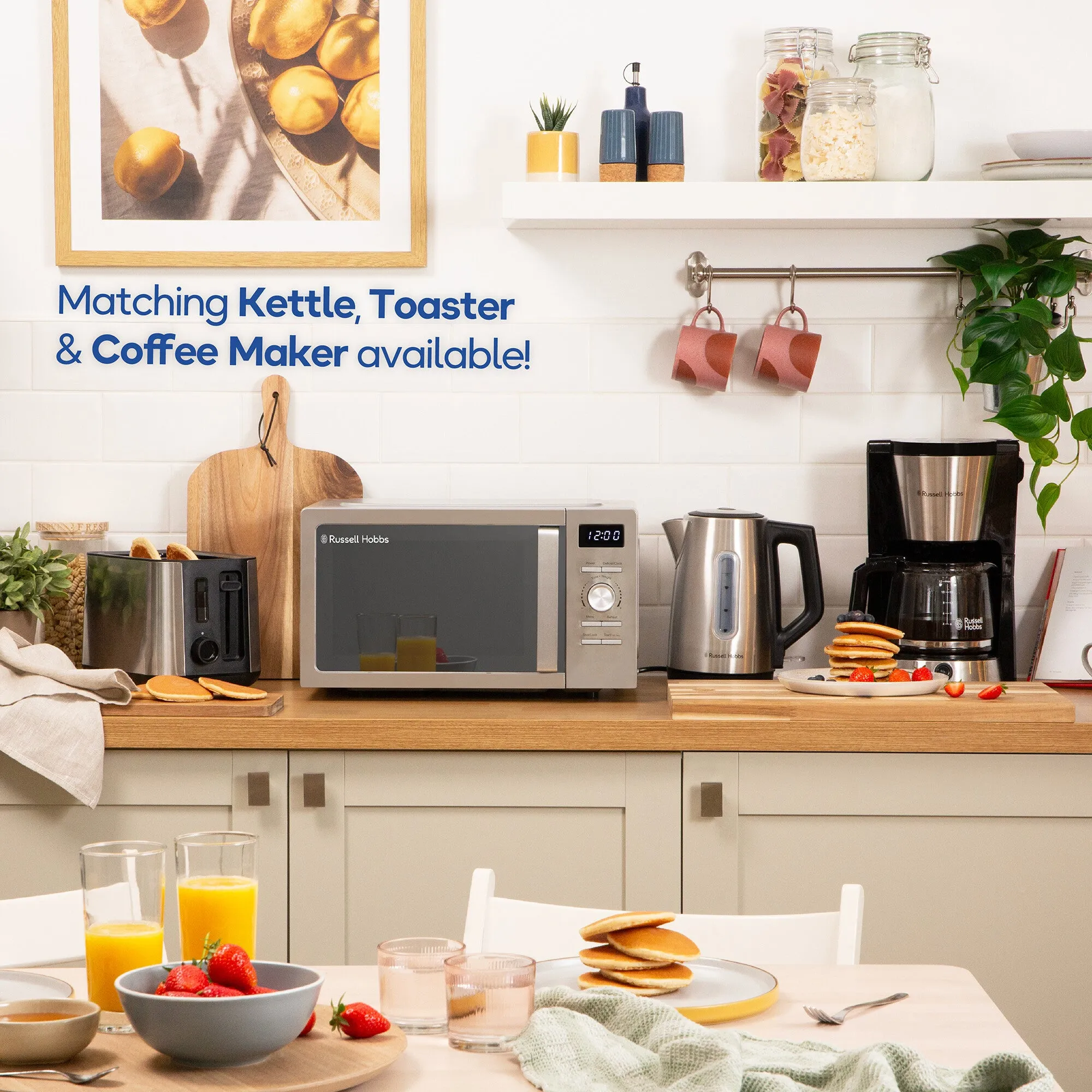 Russell Hobbs RHMD828SS microwave Stainless steel Solo microwave Countertop 20 L 800 W