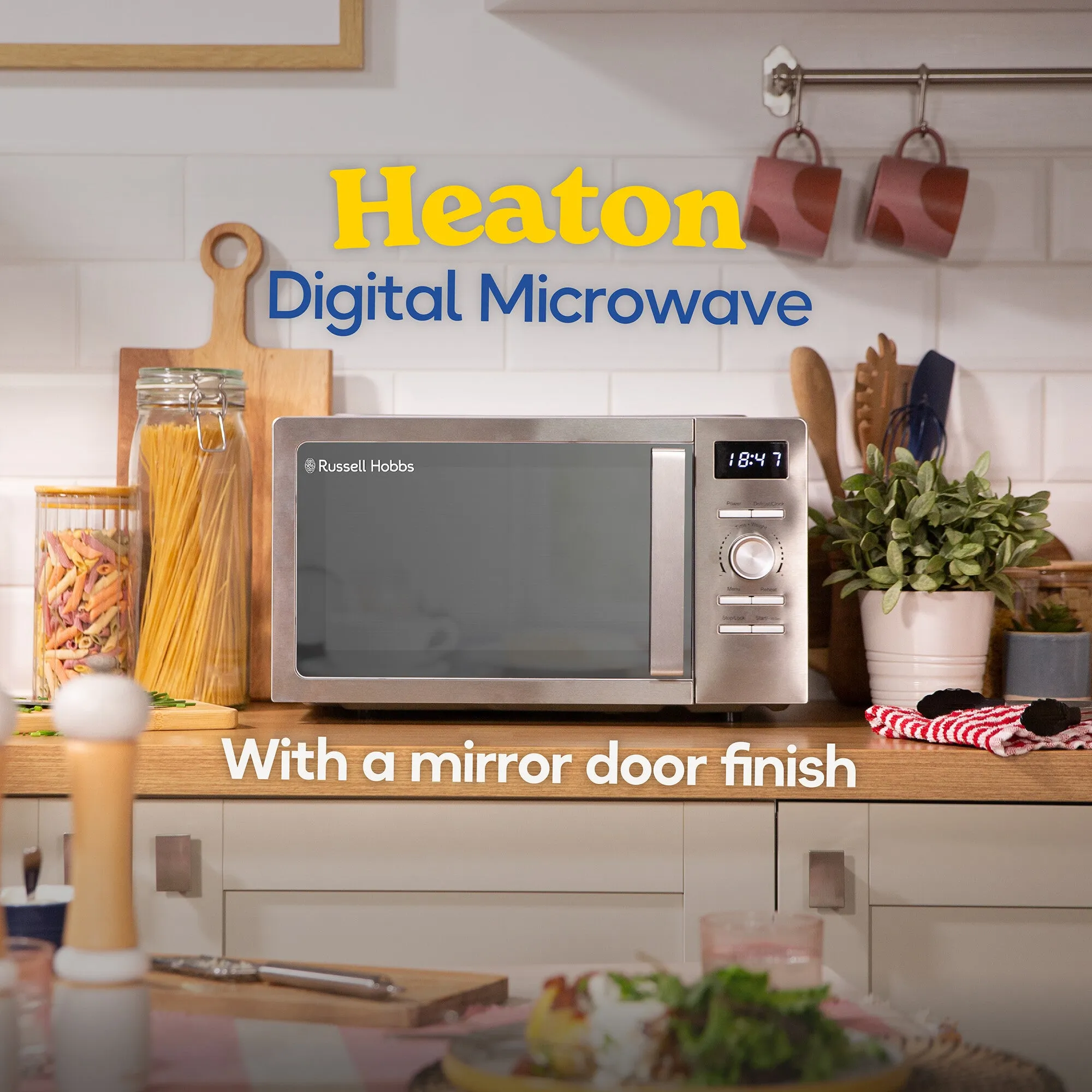 Russell Hobbs RHMD828SS microwave Stainless steel Solo microwave Countertop 20 L 800 W