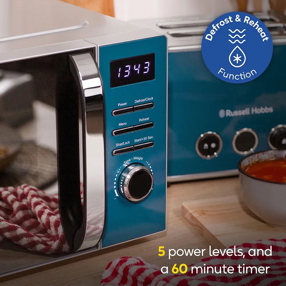 Russell Hobbs RHMD832OB, Distinctions 20L Digital Microwave in Ocean Blue