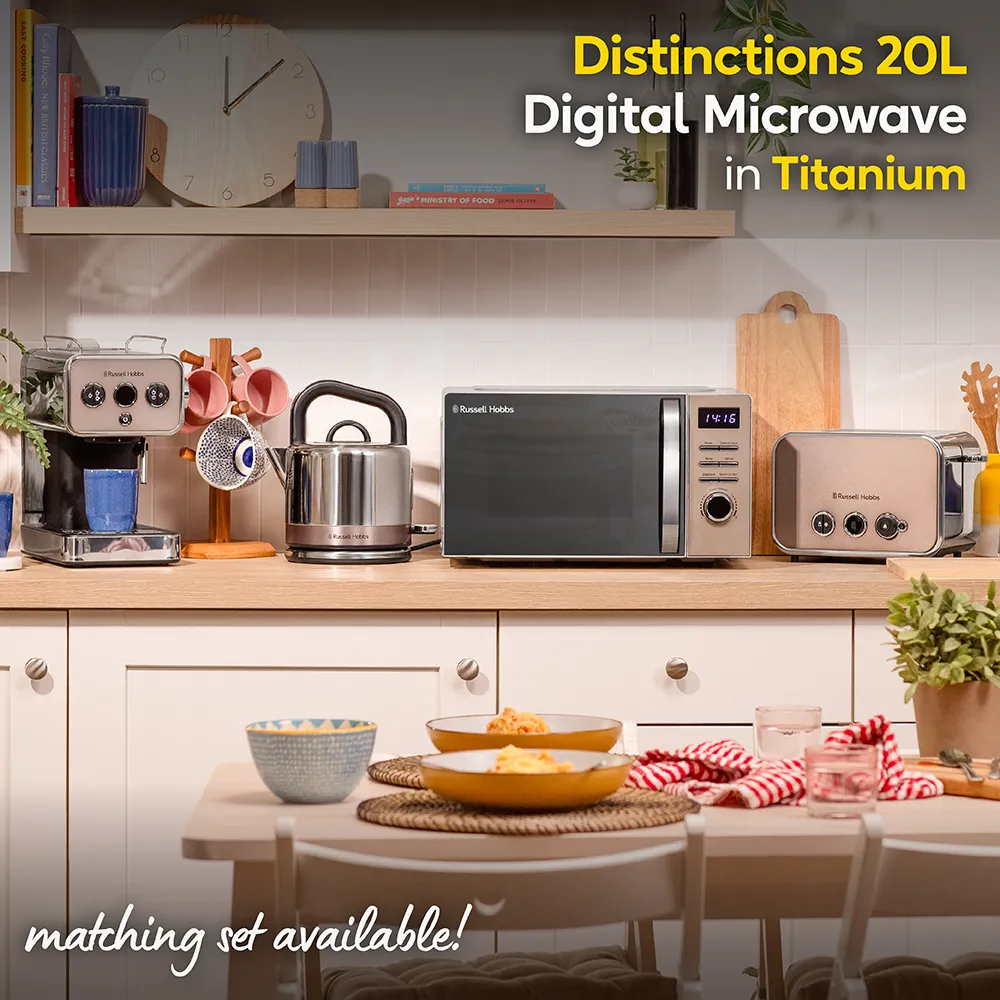Russell Hobbs RHMD832T, Distinctions 20L Digital Microwave in Titanium