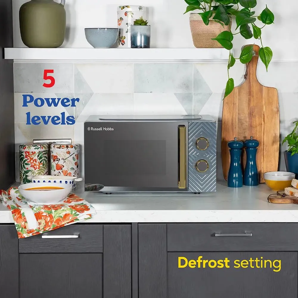Russell Hobbs RHMM723G 17L Manual Groove Microwave - Grey