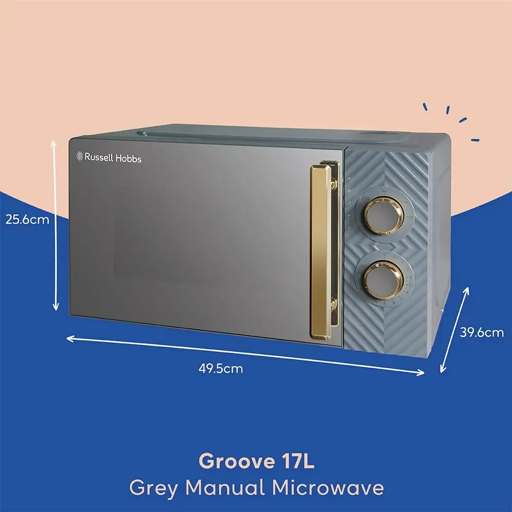 Russell Hobbs RHMM723G 17L Manual Groove Microwave - Grey