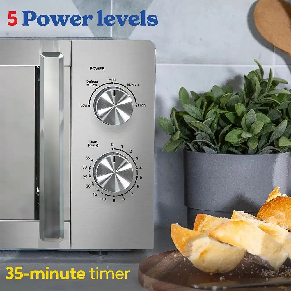 Russell Hobbs RHMM827SS Compact 20L Manual Microwave - Stainless Steel