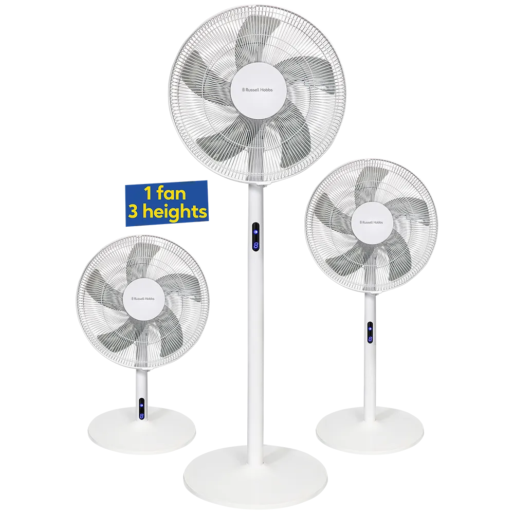 Russell Hobbs RHMPF3IN1 3-in-1 Pedestal Fan in White