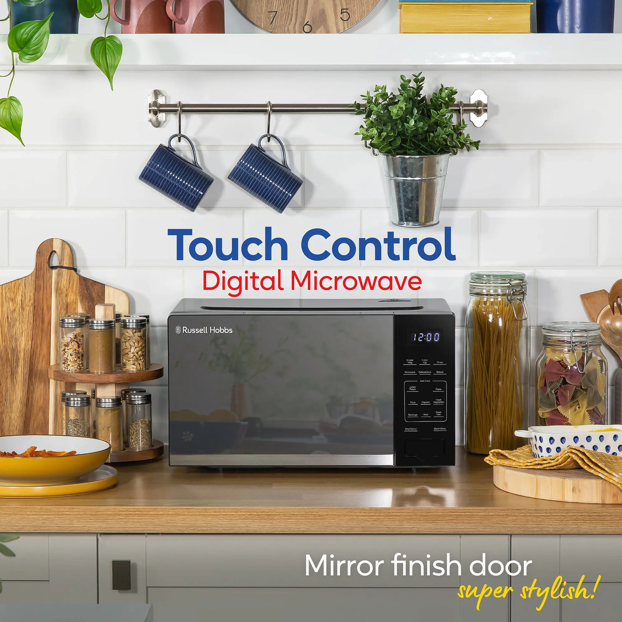 Russell Hobbs RHMT2005B microwave Black Solo microwave Countertop 20 L 800 W