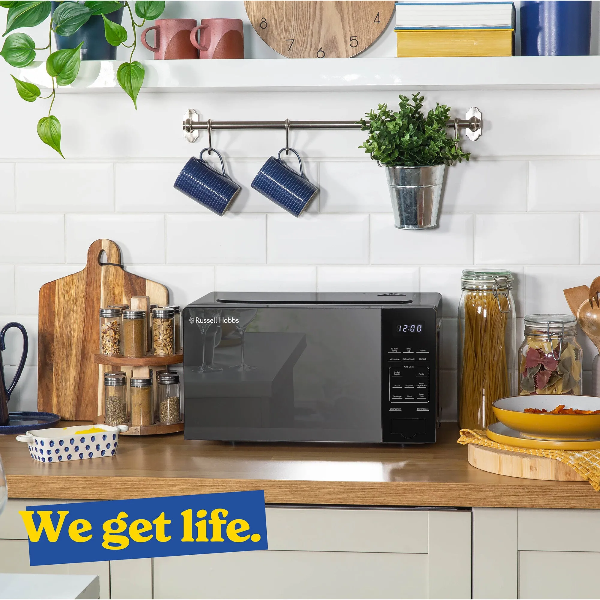 Russell Hobbs RHMT2005B microwave Black Solo microwave Countertop 20 L 800 W