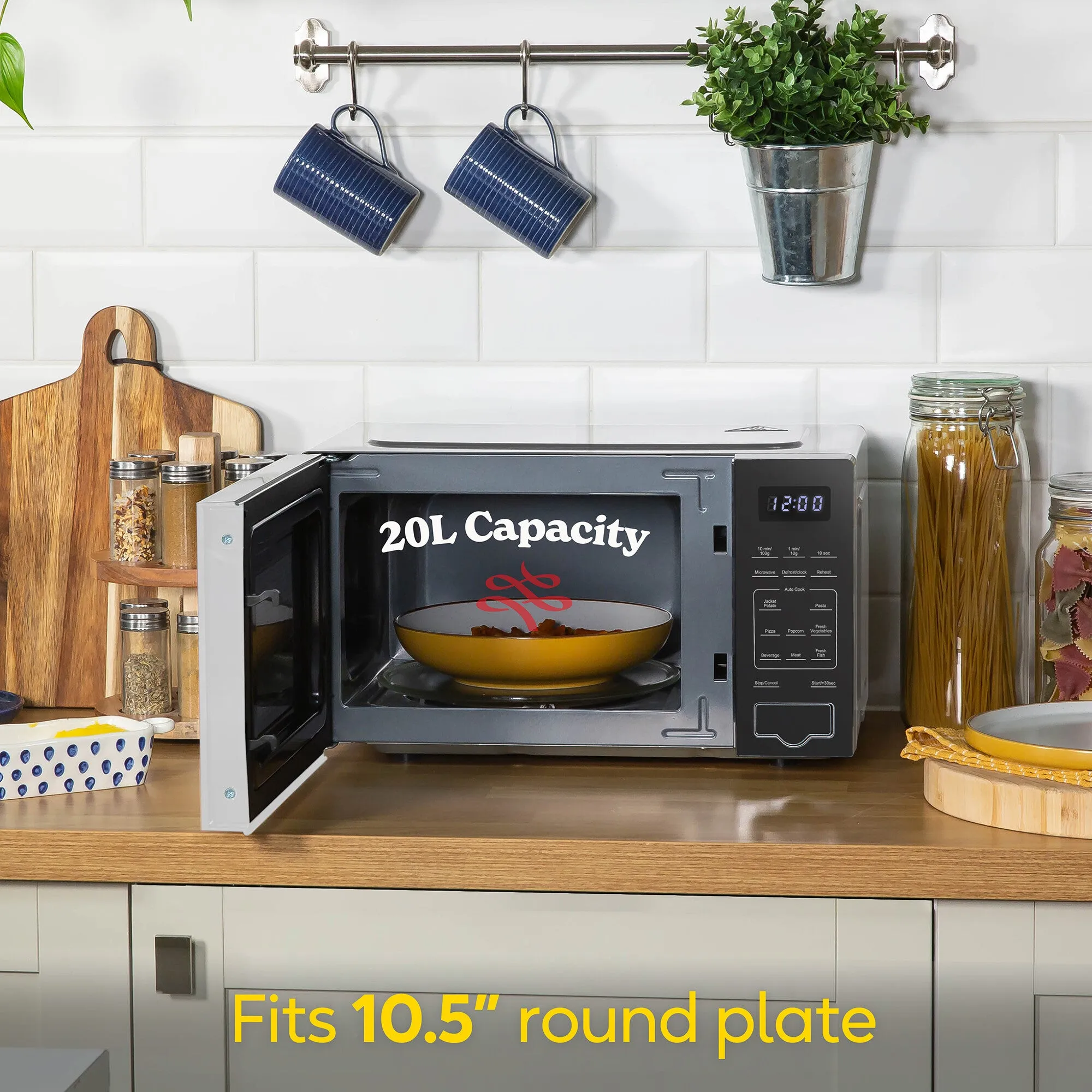 Russell Hobbs RHMT2005S-M microwave Silver Solo microwave Countertop 20 L 800 W