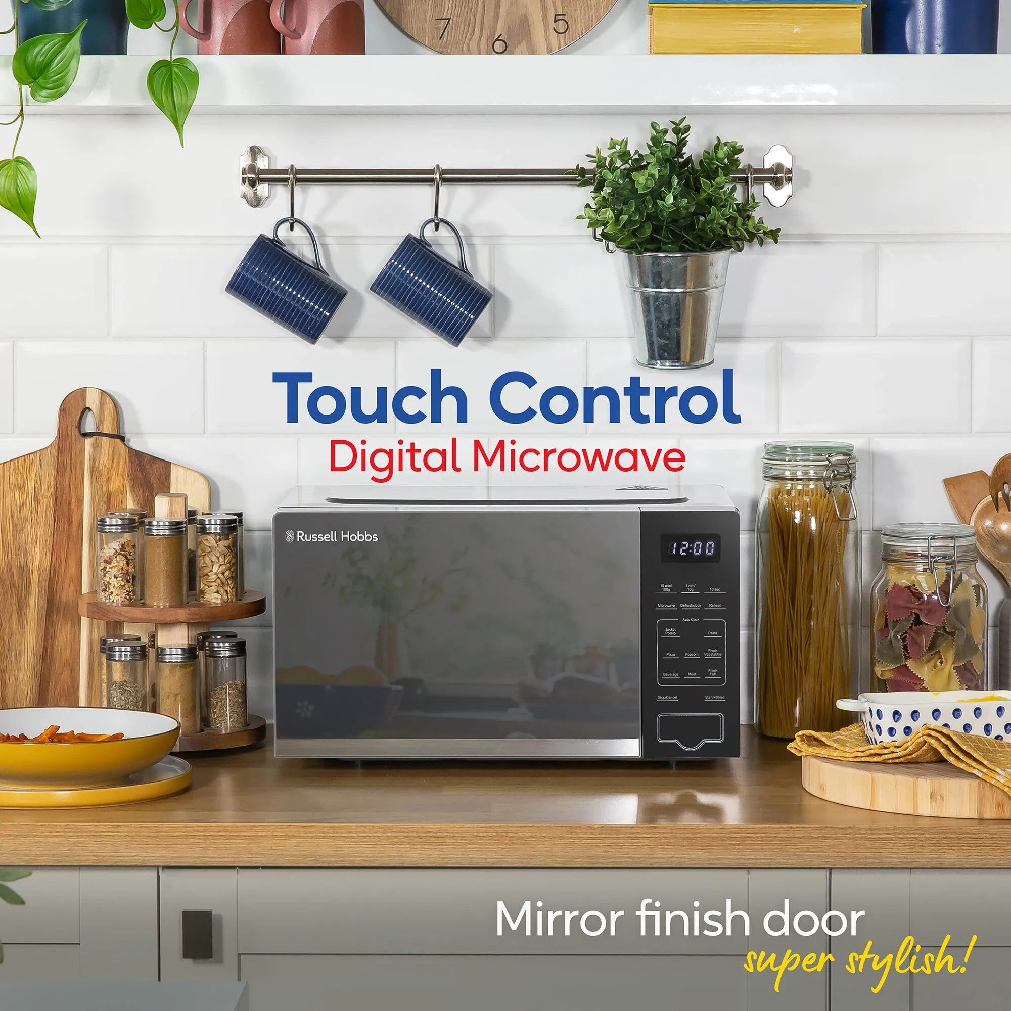 Russell Hobbs RHMT2005S-M microwave Silver Solo microwave Countertop 20 L 800 W