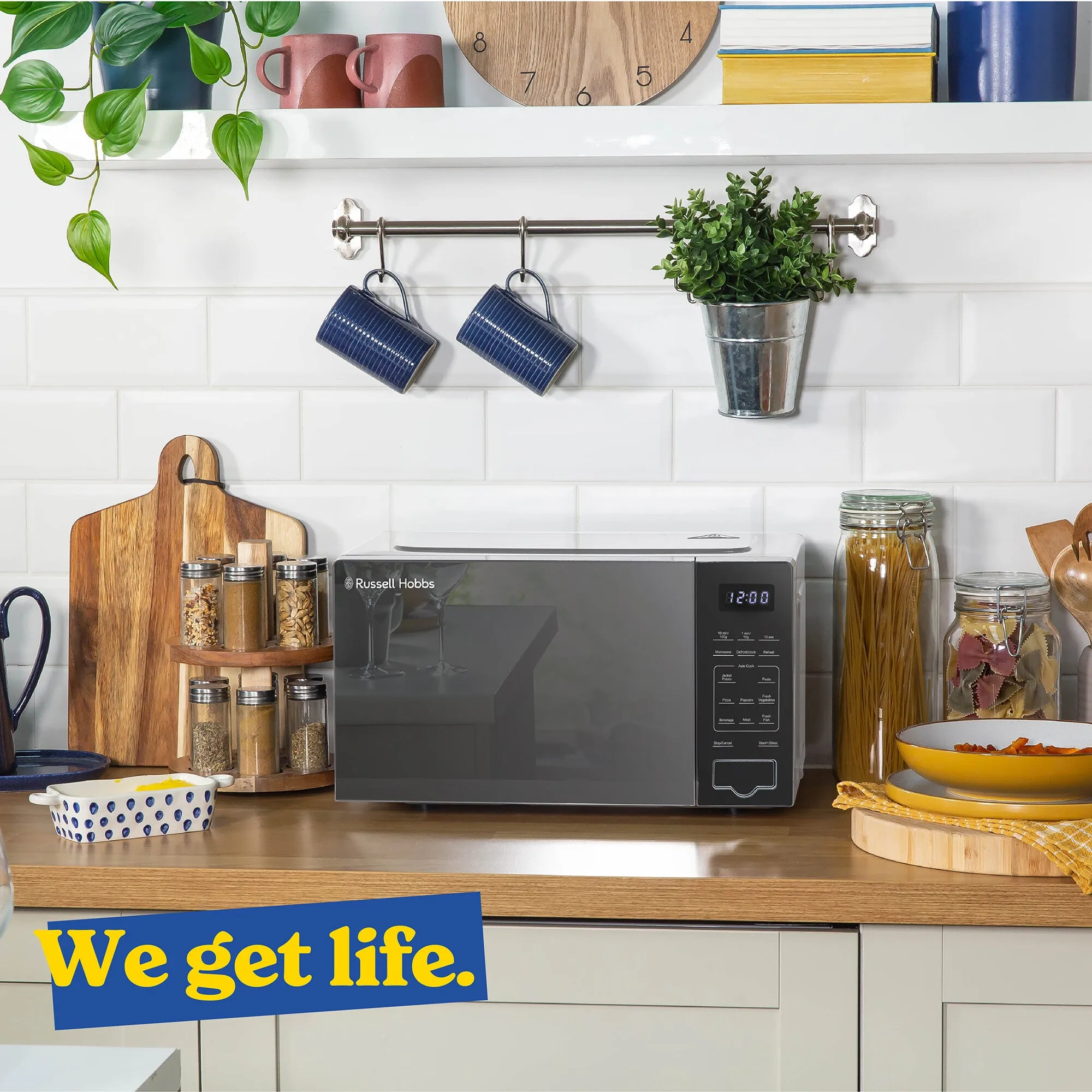 Russell Hobbs RHMT2005S-M microwave Silver Solo microwave Countertop 20 L 800 W