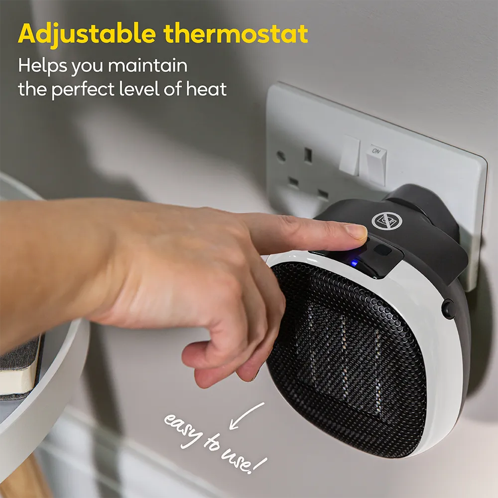 Russell Hobbs RHPH7001W 700W Compact Ceramic Plug Heater - White