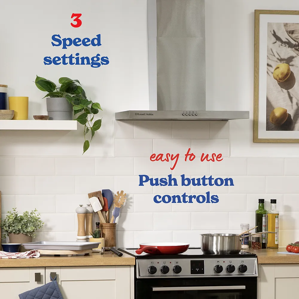 Russell Hobbs RHTCH600B1SS 60CM T Shaped Cooker Hood Stainless Steel